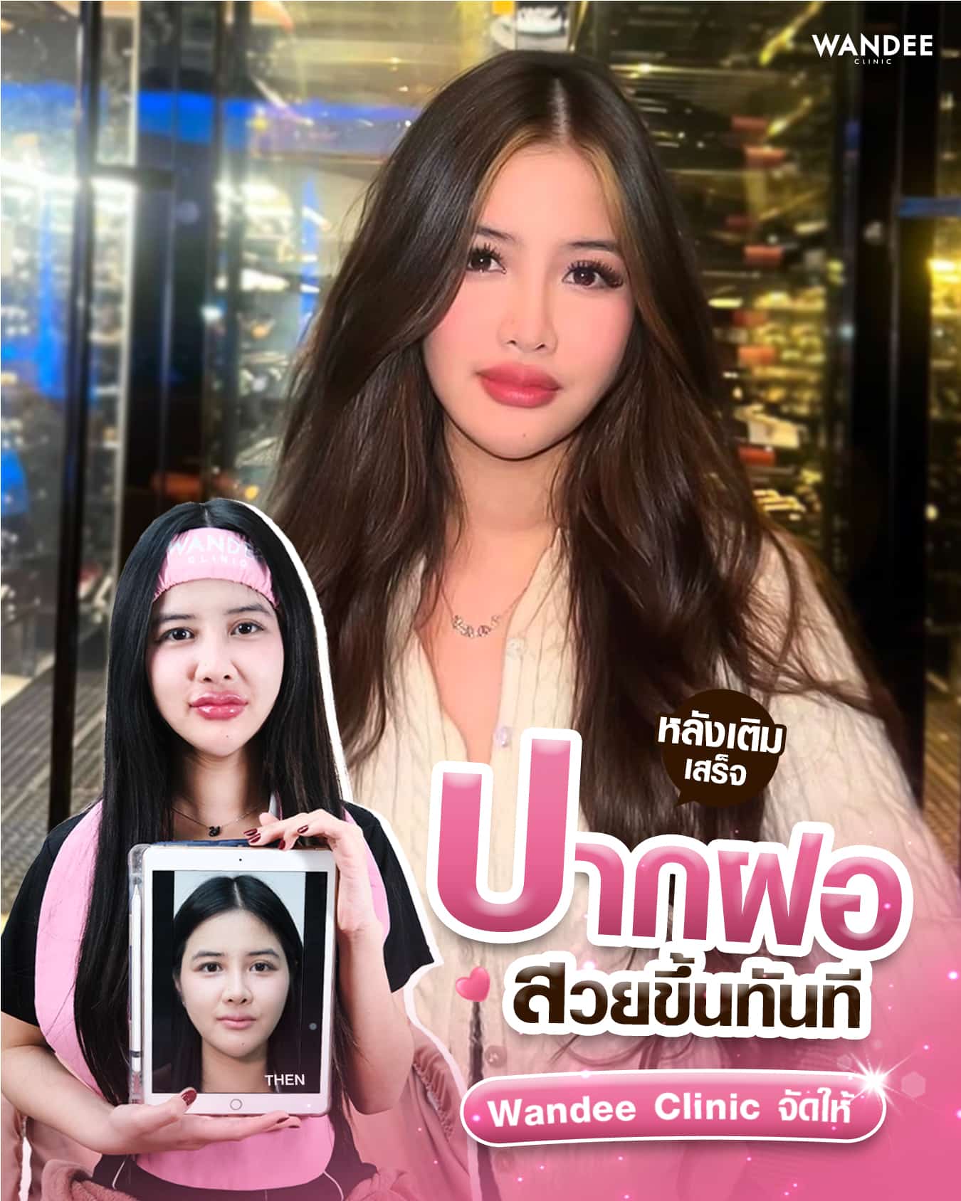 เติมปากอวบอิ่ม แบบสายฝอ