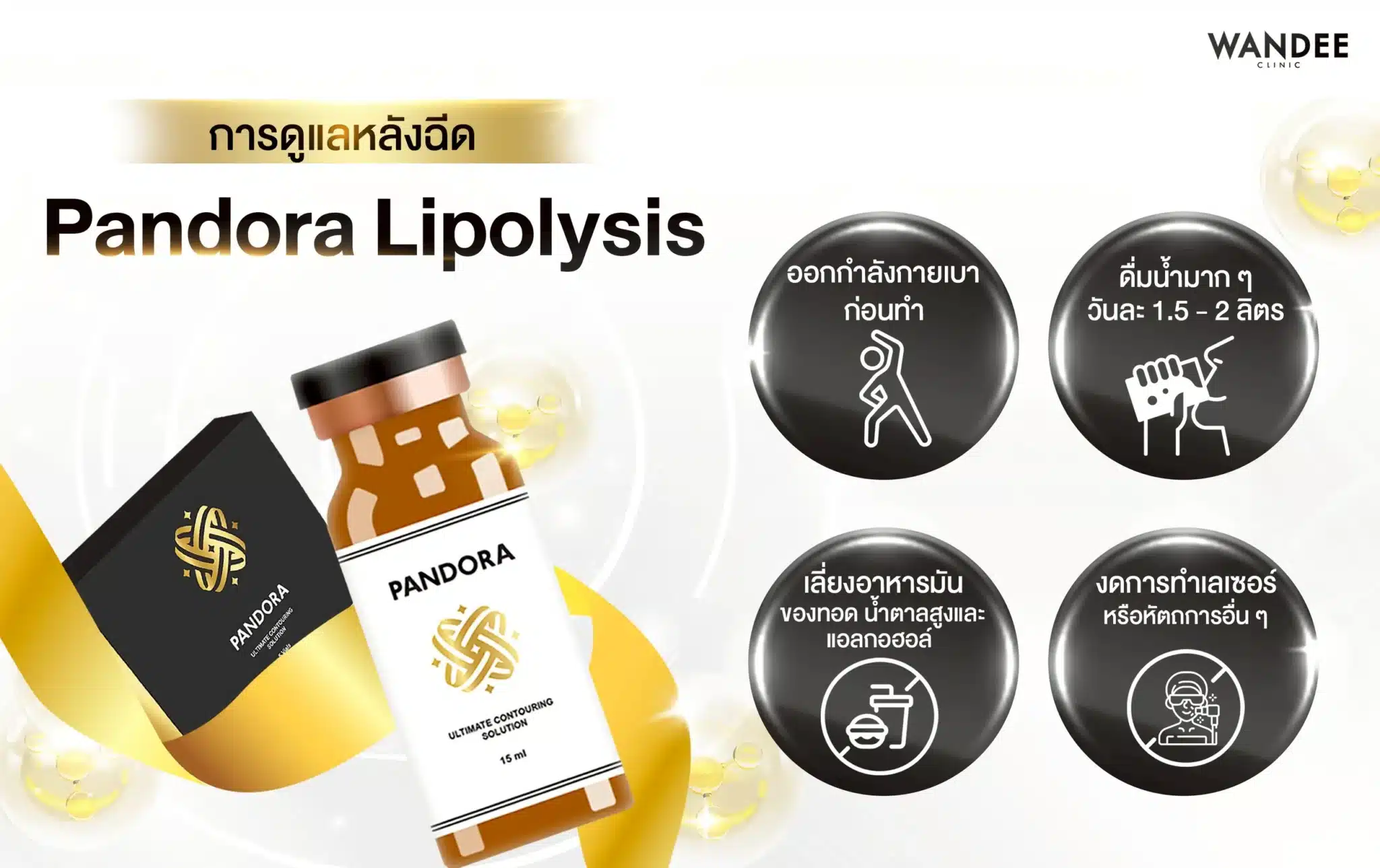 การดูแลหลังฉีด Pandora Lipolysis