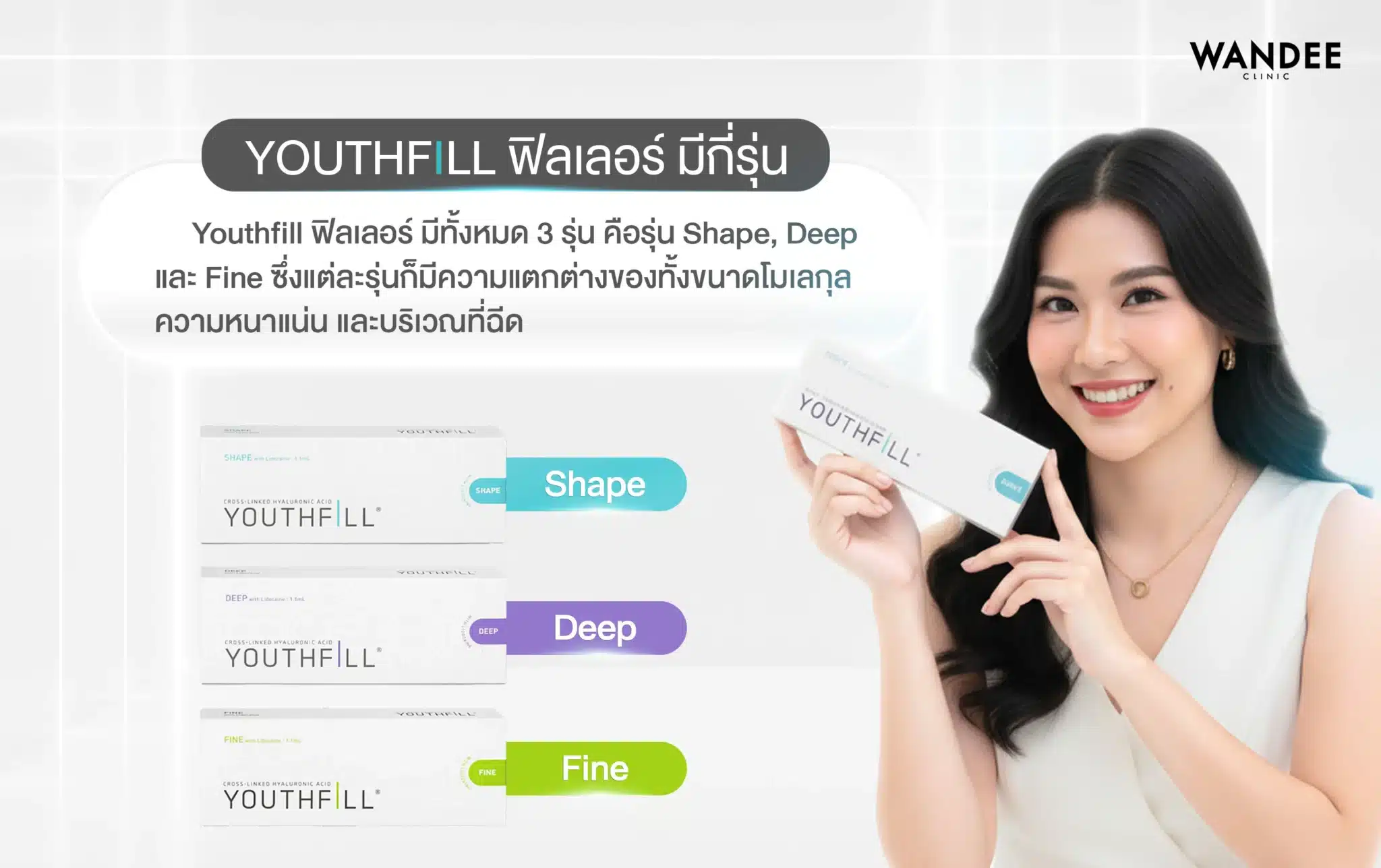 ส่วนผสมและเทคโนโลยีที่ทำให้ฟิลเลอร์ Youthfill แตกต่างจากฟิลเลอร์ยี่ห้ออื่น