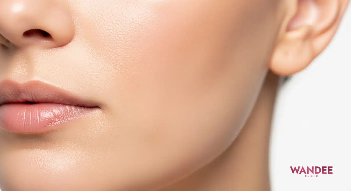 ภาพสามมิติแสดงผิวหน้าหลังฟิลเลอร์เข้าที่แล้ว ผิวเรียบเนียน ไม่เป็นก้อน และดูเป็นธรรมชาติ