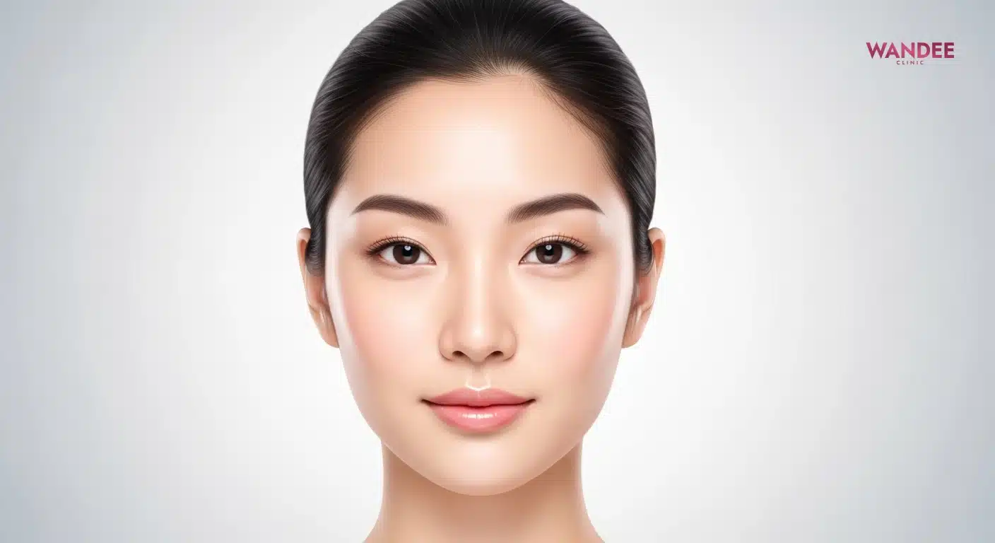 โครงสร้างผิวและปริมาตรใบหน้าของผู้ที่มีอายุ 20–25 ปี ซึ่งยังมีคอลลาเจนและความยืดหยุ่นของผิวดี