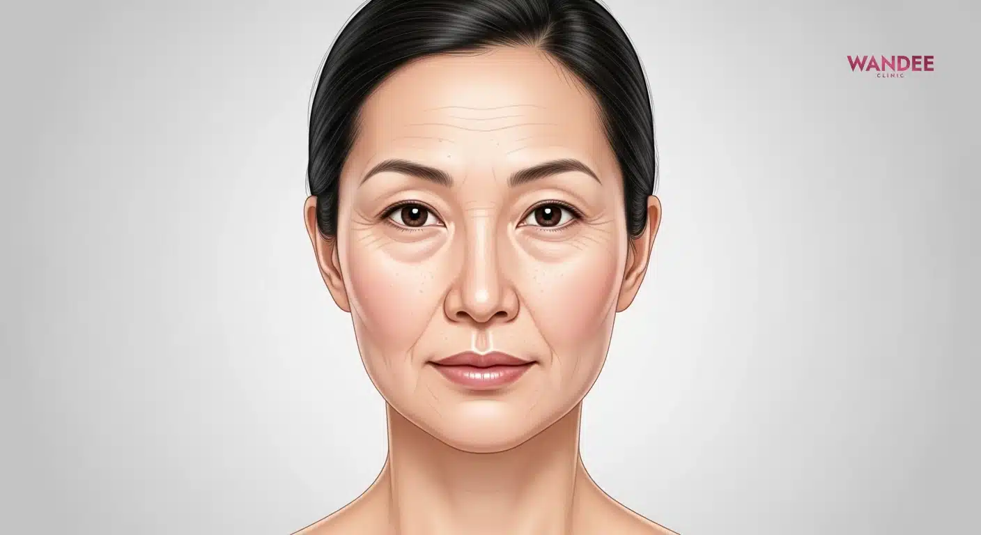 การสูญเสียไขมันใต้ผิวและการเปลี่ยนแปลงของโครงสร้างใบหน้าในช่วงอายุ 36–45 ปี ที่ต้องวางแผนการฉีดฟิลเลอร์อย่างเหมาะสม