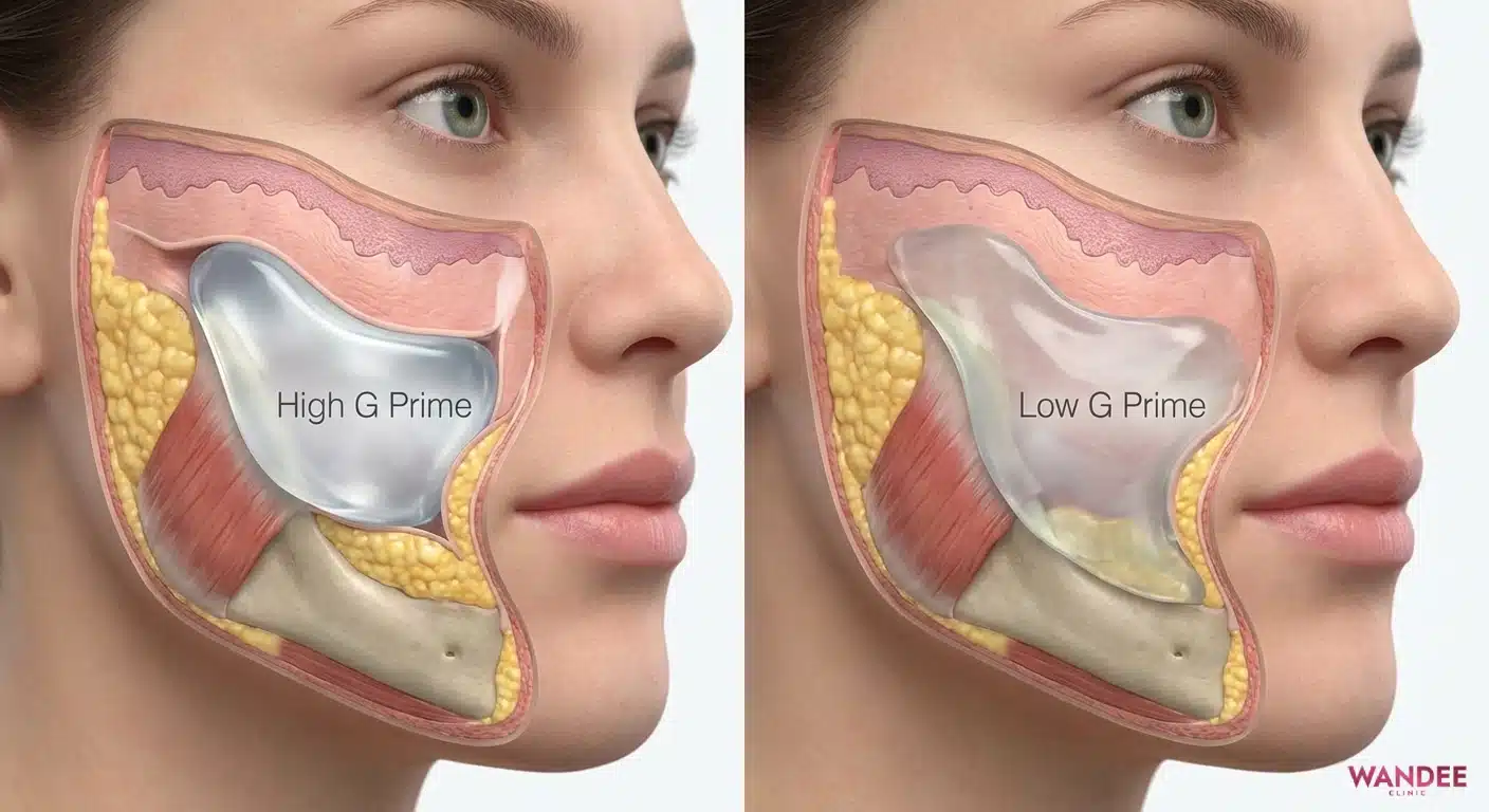 ภาพเปรียบเทียบฟิลเลอร์ค่า G Prime สูงและต่ำแบบสามมิติ
