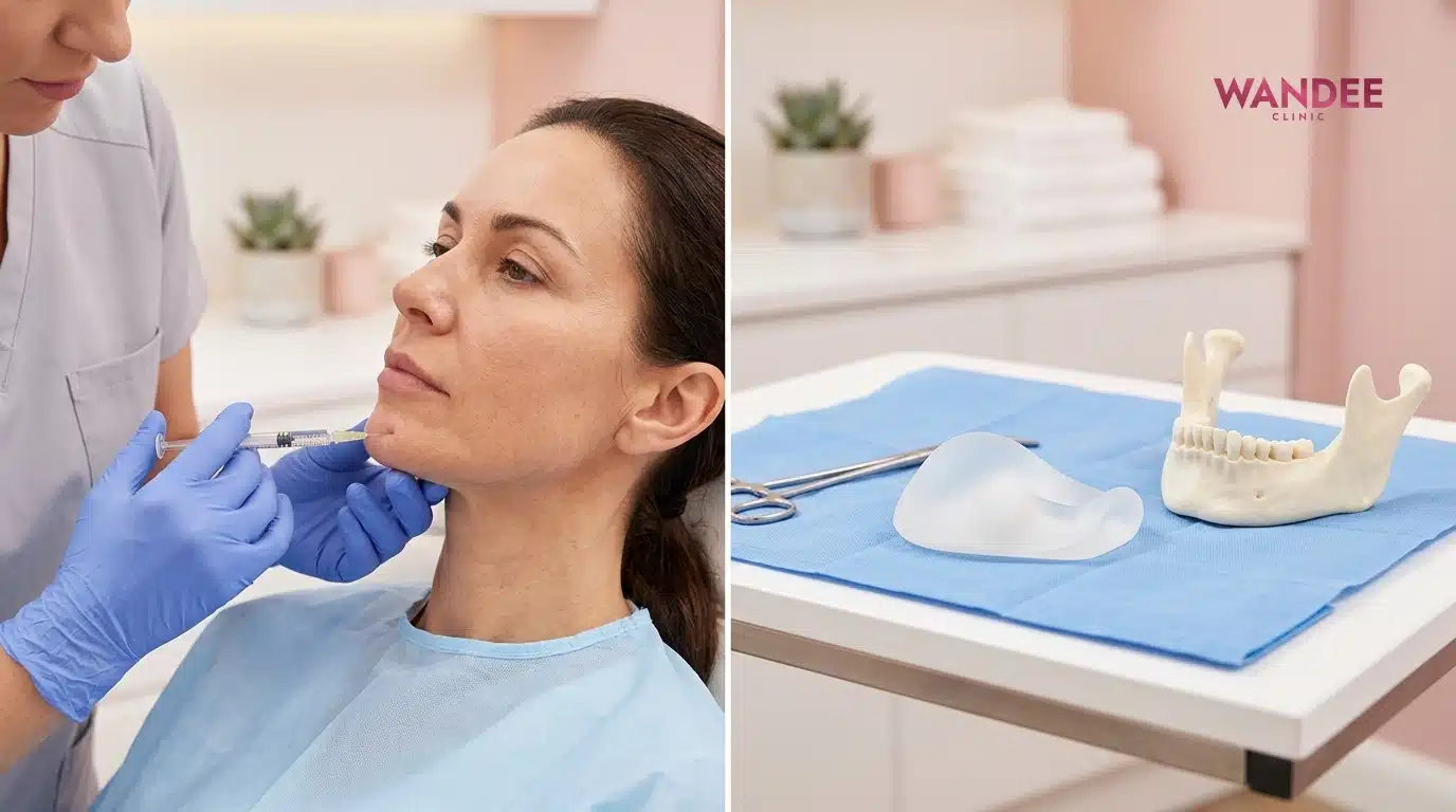 ฟิลเลอร์คาง vs เสริมคางซิลิโคน เปรียบเทียบสองวิธีปรับรูปคาง