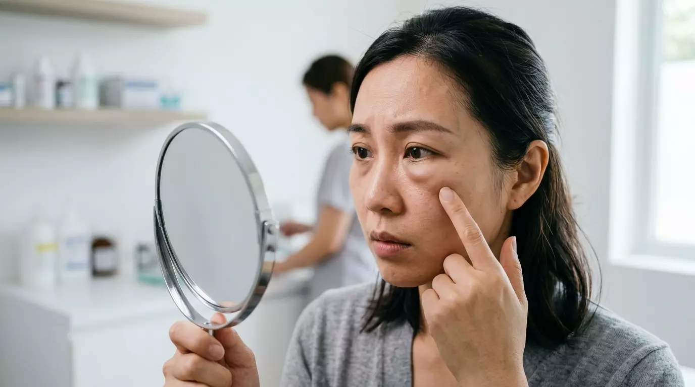 คนไข้สังเกตความนูนหรือความฟูผิดจุดบนใบหน้า