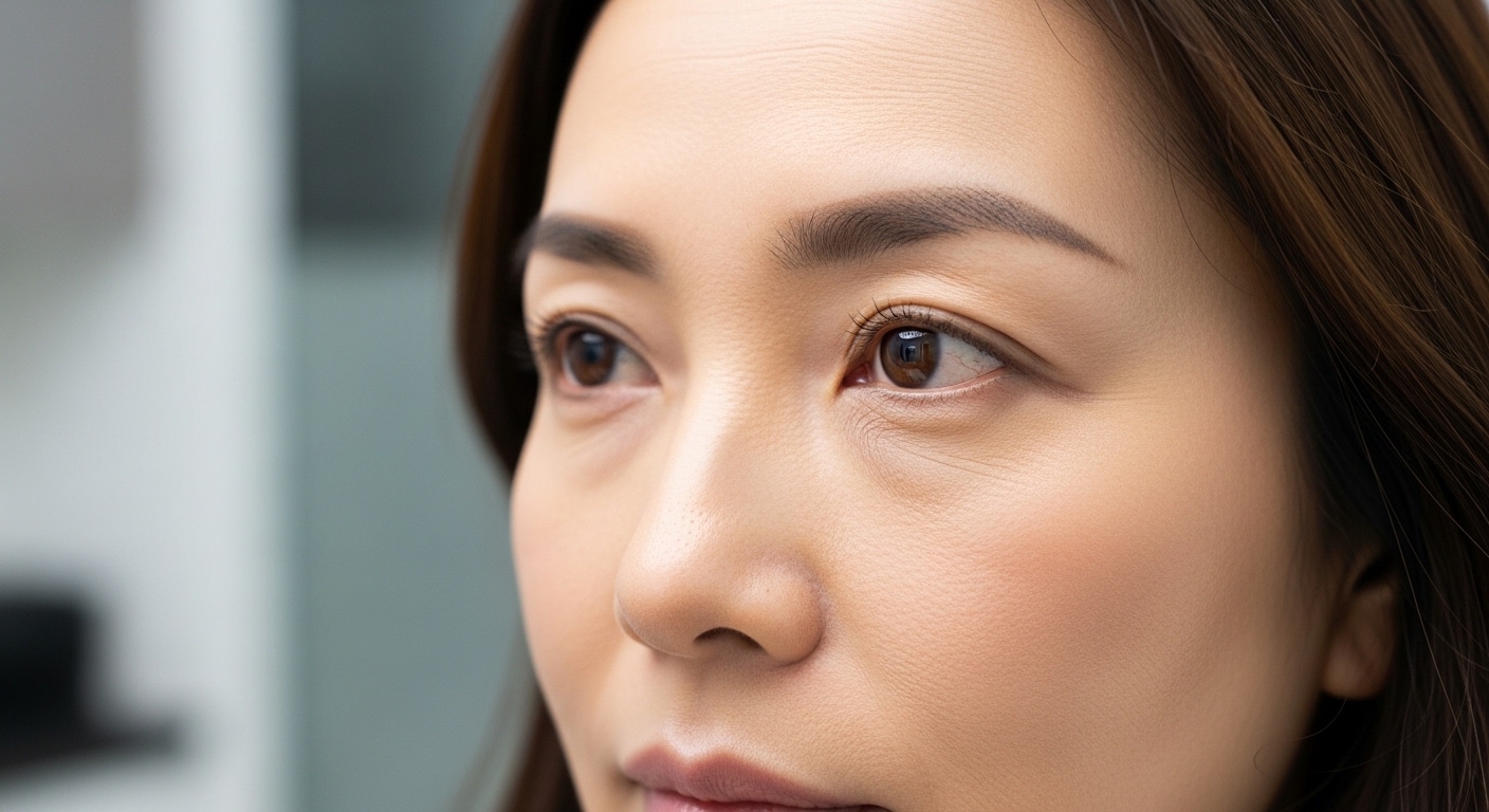 ใต้ตาลึกเป็นร่องหรือแอ่งยุบที่ทำให้เกิดเงาใต้ตาชัดขึ้น