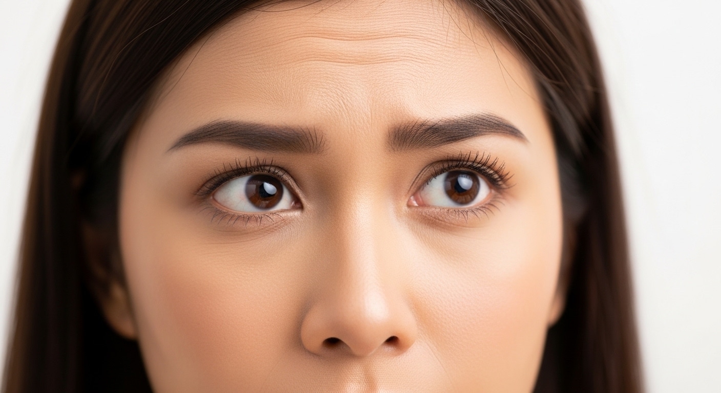 รอยหน้าผากมักเป็นแนวนอน ส่วนรอยระหว่างคิ้วมักเป็นแนวตั้ง