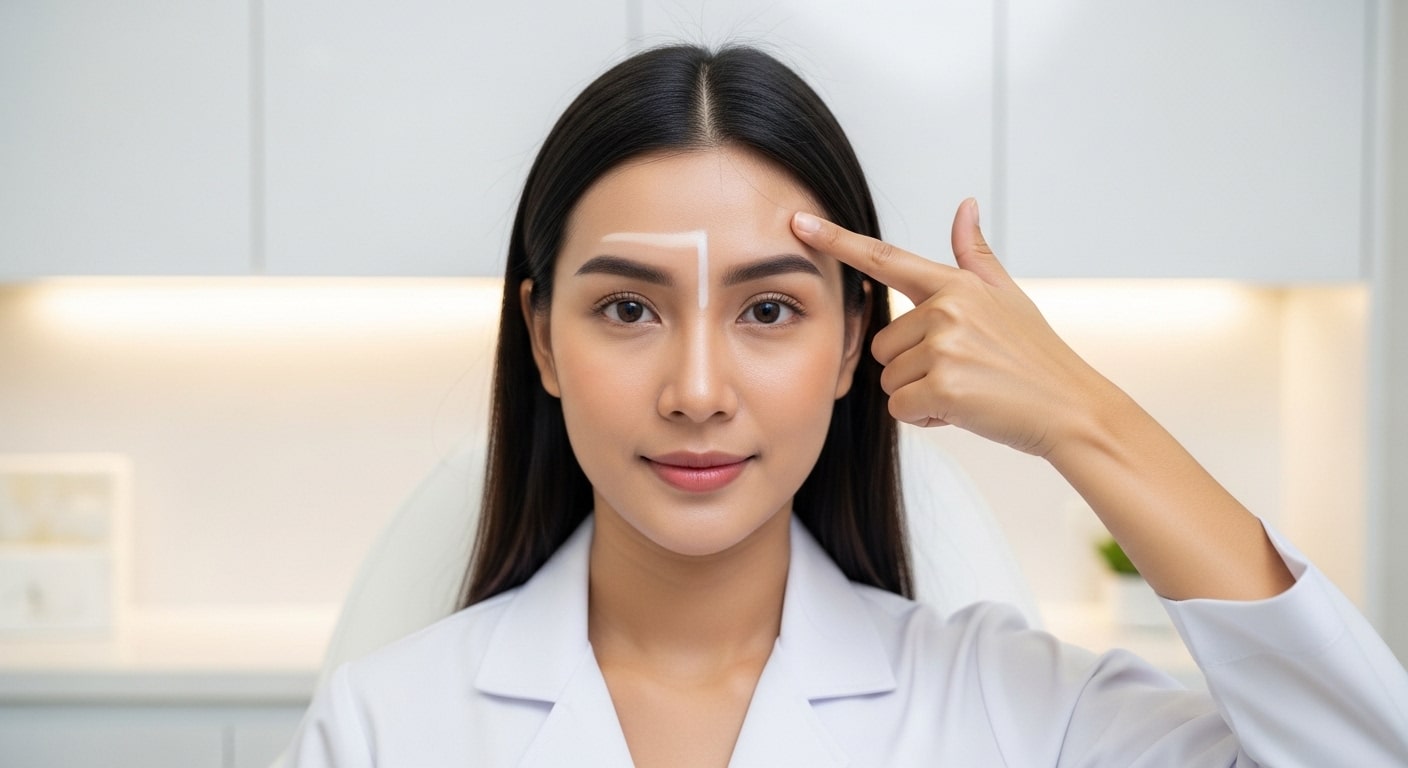 โบท็อกหน้าผากกับระหว่างคิ้วต่างกันยังไง