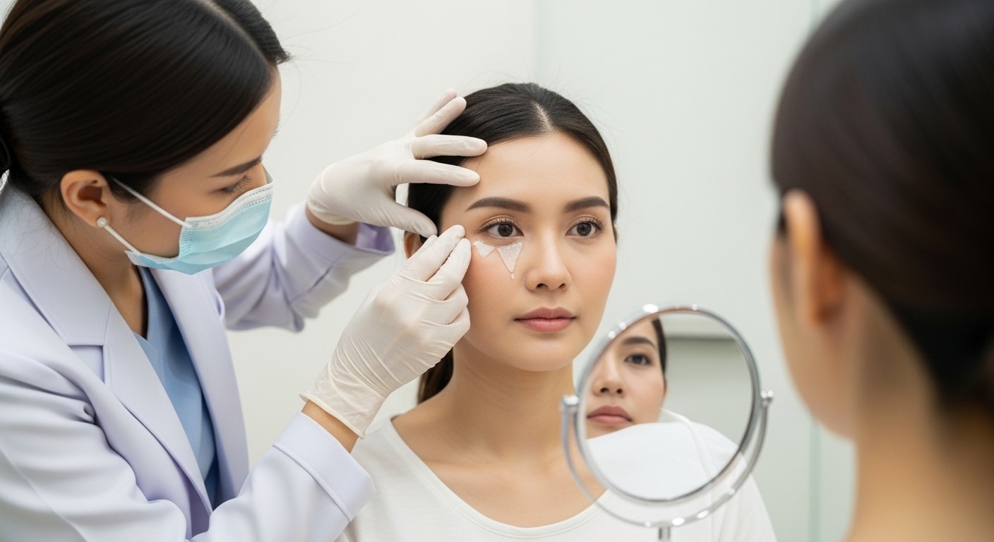 การประเมินหางตาควรดูใต้ตา หนังตา และผิวรอบตาร่วมกัน