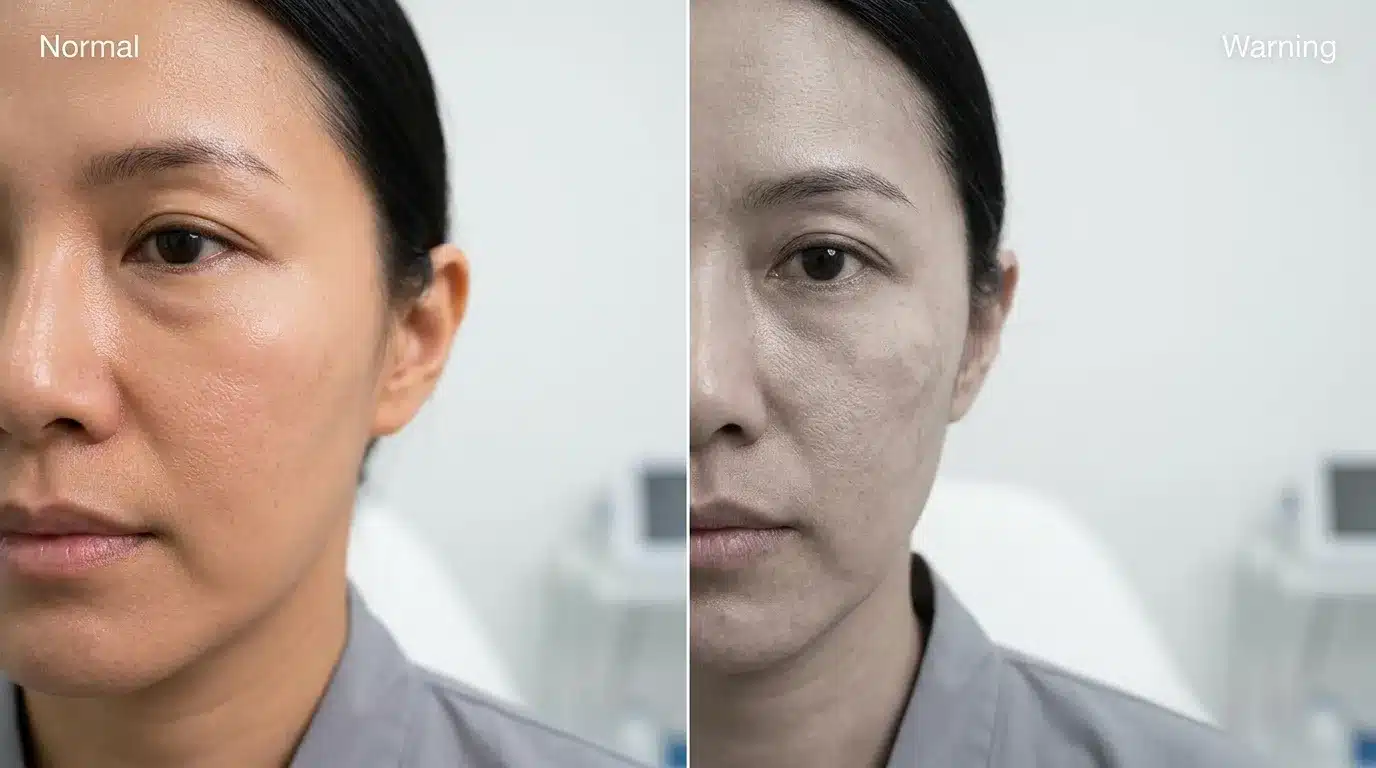 ภาพเปรียบเทียบอาการบวมปกติหลังฉีดฟิลเลอร์กับสัญญาณผิดปกติ