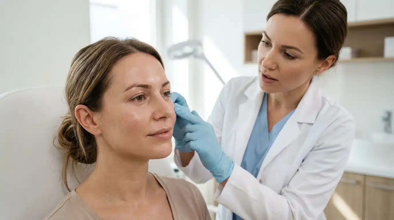 ภาพสื่อถึงความฟูของฟิลเลอร์ HA ที่เกิดจากการอุ้มน้ำในเนื้อเยื่อ