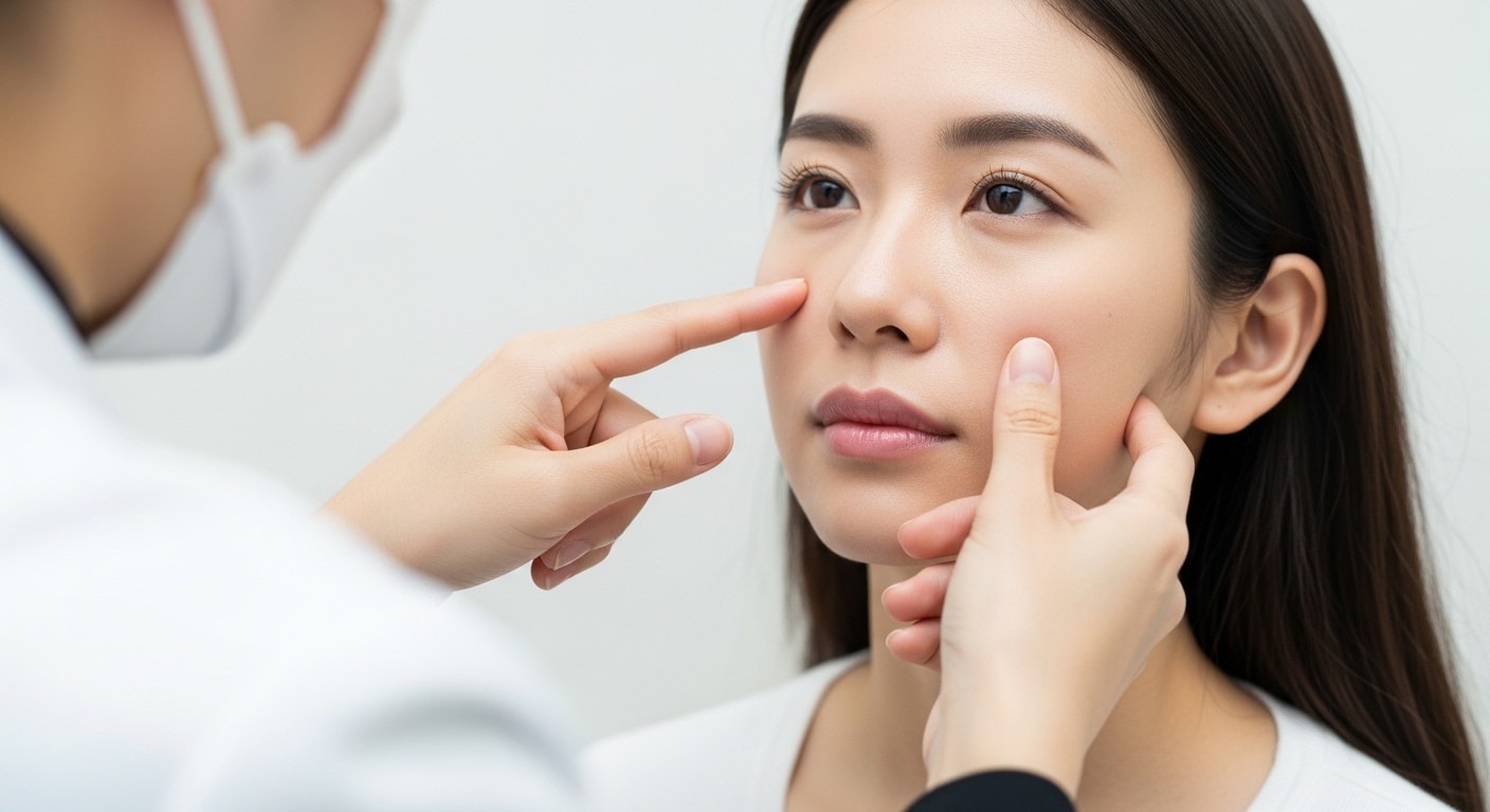 แพทย์จะดูตำแหน่งของร่องและความสัมพันธ์กับช่วงกลางหน้าและช่วงล่างหน้าเพื่อแยกปัญหาให้ถูก