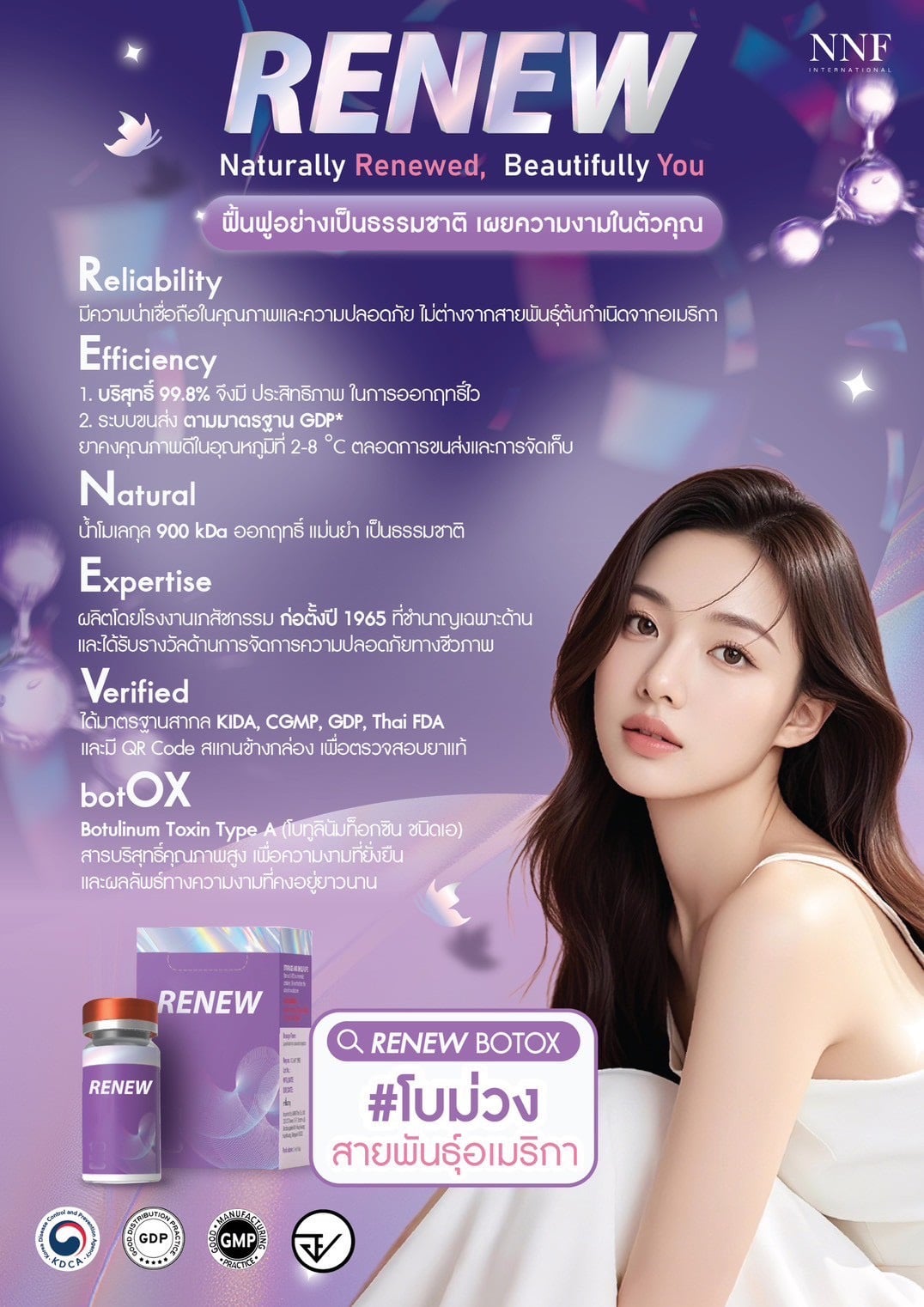 Renevox botox โบม่วงเกาหลี ที่ Wandee Clinic