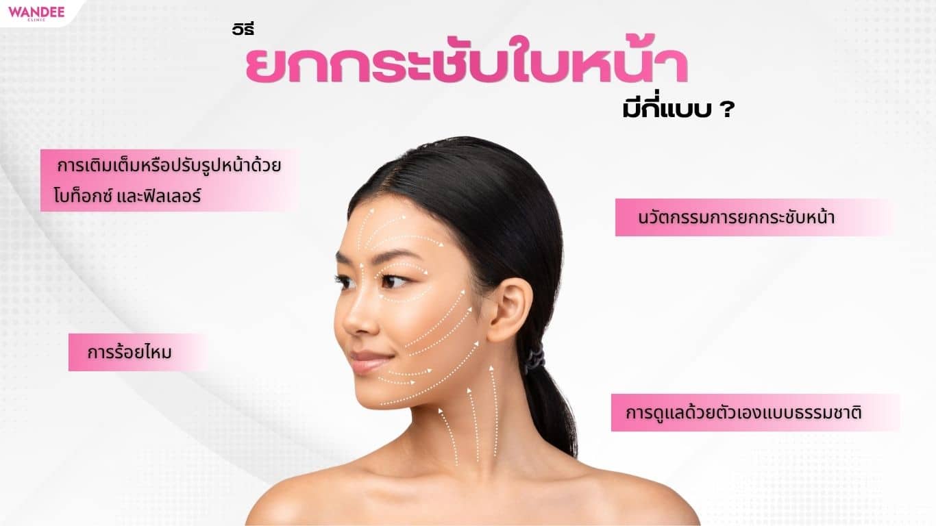 วิธียกกระชับใบหน้า มีกี่แบบ