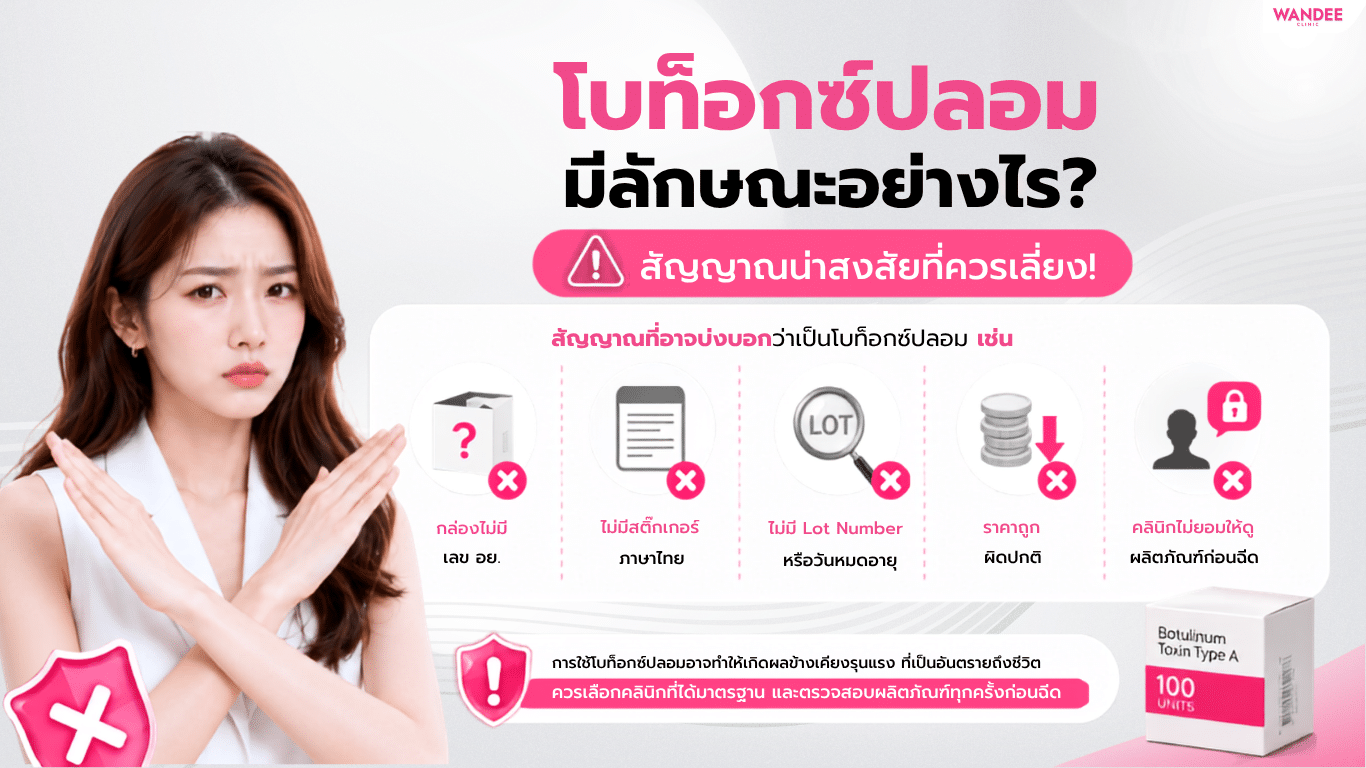 โบท็อกซ์ปลอมมีลักษณะอย่างไร สัญญาณน่าสงสัยที่ควรเลี่ยง