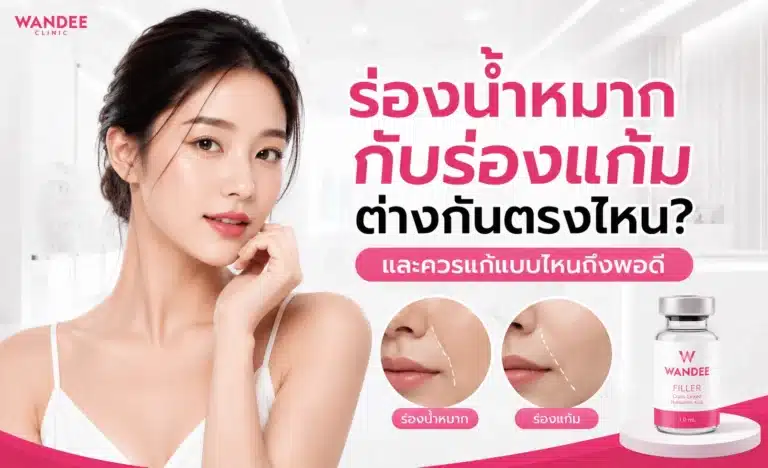 เปรียบเทียบร่องน้ำหมากกับร่องแก้ม ต่างกันอย่างไร พร้อมแนวทางแก้ไขด้วยฟิลเลอร์ให้เหมาะกับแต่ละตำแหน่ง โดย Wandee Clinic